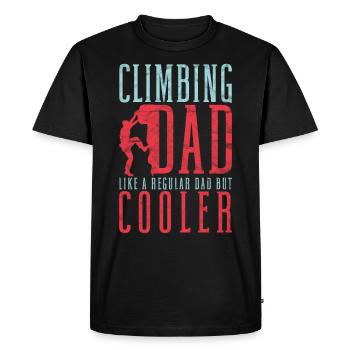 Climber Climbing Dad Like A Regular Dad But Cooler - T-shirt Premium bio Homme - noir - Devant - Nico (187cm)