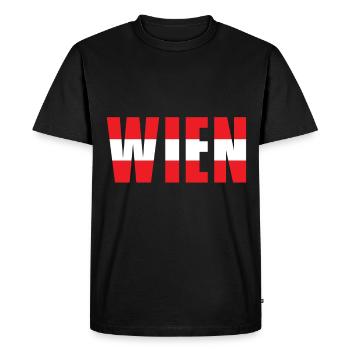 Vienne Autriche drapeau pays d’origine - T-shirt Premium bio Homme - noir - Devant - Nico (187cm)