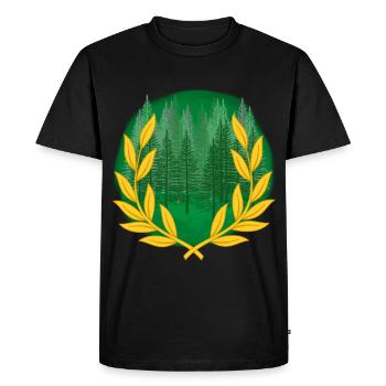 Forest Fir Spruce Spruce Trees Tree Wilderness Wood - Men's Premium Organic T-Shirt - black - Front - Nico (187cm)