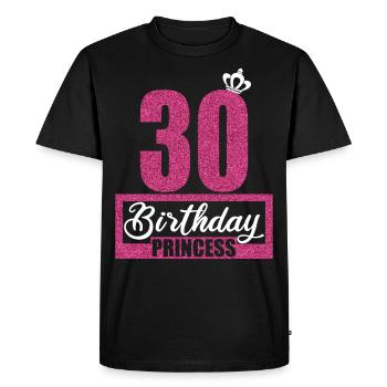 30th Birthday 30 years 30s Birthday Princess - Men's Premium Organic T-Shirt - black - Front - Nico (187cm)