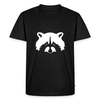 Raton laveur tête animal amour animal - T-shirt Premium bio Homme - noir - Devant - Nico (187cm)