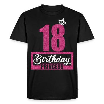 18 ans 18 ans Birthday Princess - T-shirt Premium bio Homme - noir - Devant - Nico (187cm)