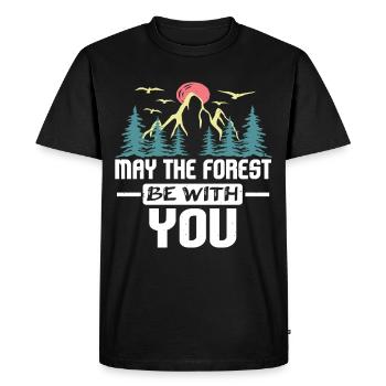 Glamping Camping with Style - Men's Premium Organic T-Shirt - black - Front - Nico (187cm)
