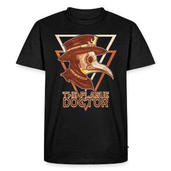Le Docteur De La Plague Doctor Retro Masque Steampunk - T-shirt Premium bio Homme - noir - Devant - Nico (187cm)