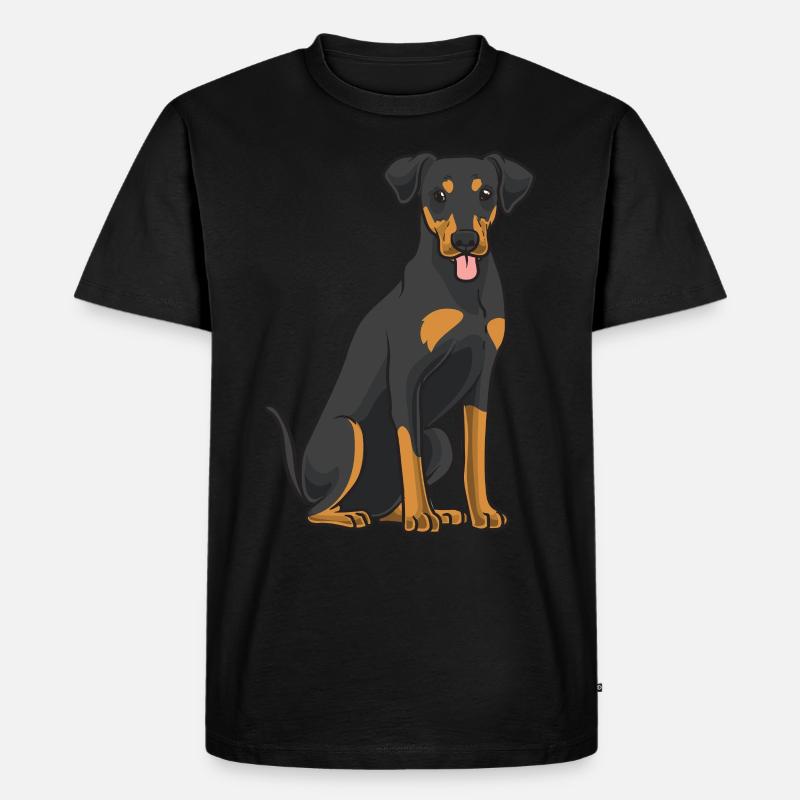 Deutscher Pinscher Hund - Männer Premium Bio T-Shirt - Schwarz