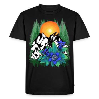 Autriche Suisse Allgäu Dolomites Tyrol du Sud Tyrol du Sud - T-shirt Premium bio Homme - noir - Devant - Nico (187cm)