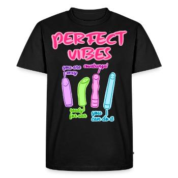2reborn Perfect Vibes Dildos Colors - Men's Premium Organic T-Shirt - black - Front - Nico (187cm)