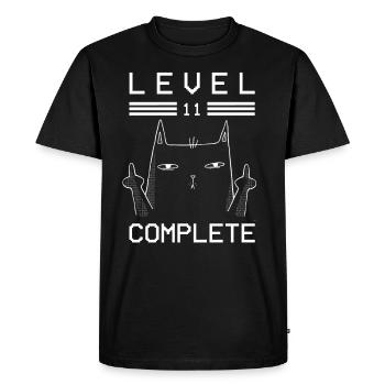 Enfants Niveau 11 ans t-shirt d’anniversaire Gamer - T-shirt Premium bio Homme - noir - Devant - Nico (187cm)