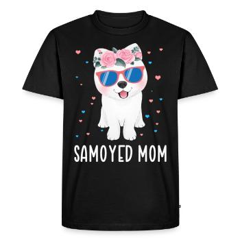 Cadeau Samoyède Mama Samoyède Chien Samoyède - T-shirt Premium bio Homme - noir - Devant - Nico (187cm)