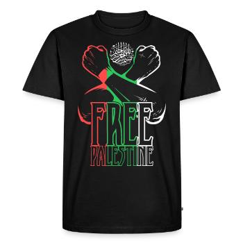 Free Palestine Bismillah Basmala Palästina Gaza - T-shirt Premium bio Homme - noir - Devant - Nico (187cm)