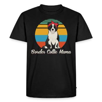Cadeau de colley de propriétaire de chien de maman de border collie - T-shirt Premium bio Homme - noir - Devant - Nico (187cm)