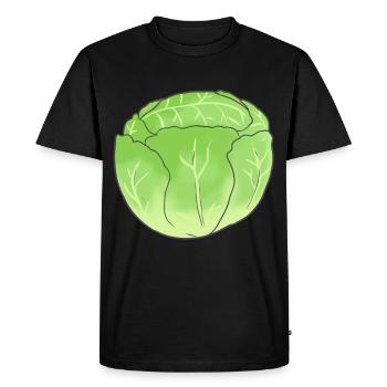 Laitue Chou Légumes Bio Végétarien Jardin - T-shirt Premium bio Homme - noir - Devant - Nico (187cm)