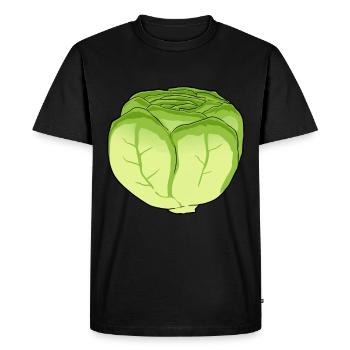Lettuce Salad Cabbage Cabbage Head Vegetable Kitchen - Men's Premium Organic T-Shirt - black - Front - Nico (187cm)