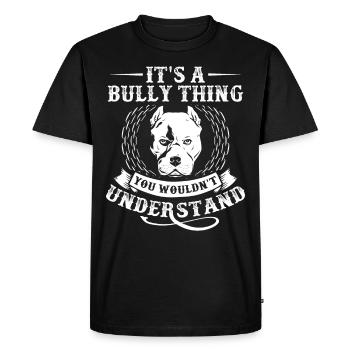 American Bully Dog Dog Owner Gift - Men's Premium Organic T-Shirt - black - Front - Nico (187cm)