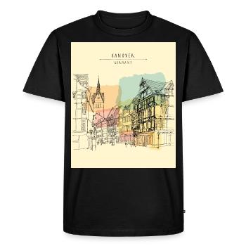 Hannover germany deutschland - T-shirt Premium bio Homme - noir - Devant - Nico (187cm)