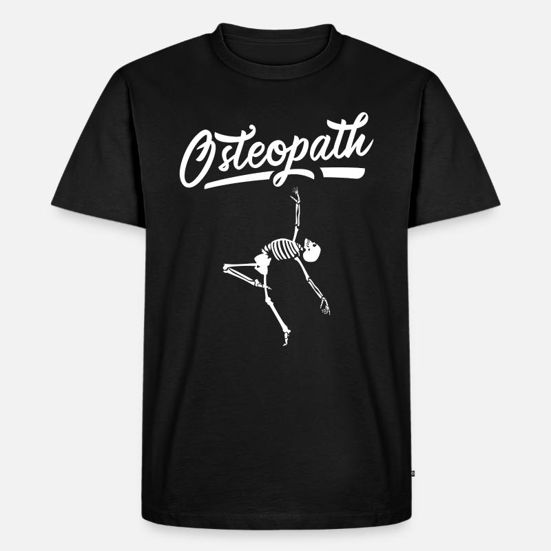 Osteopath Chiropraktiker Osteopathie Osteopathin - Männer Premium Bio T-Shirt - Schwarz