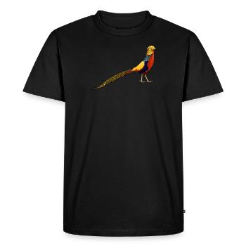 Or Fasan I Vintage Pheasant motif de chasse à la traîne pour - T-shirt Premium bio Homme - noir - Devant - Nico (187cm)