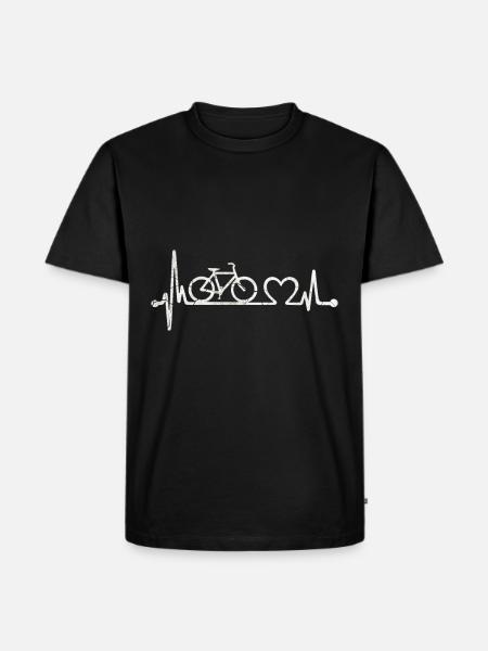 Herzschlag-Fahrrad - Men's Premium Organic T-Shirt - black