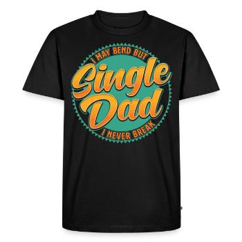 Single Dad Single Dad Father's Day Dad - Men's Premium Organic T-Shirt - black - Front - Nico (187cm)