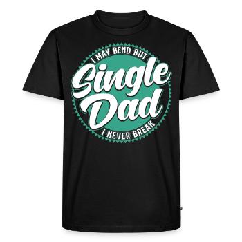 Single Dad Single Dad Father's Day Dad - Men's Premium Organic T-Shirt - black - Front - Nico (187cm)