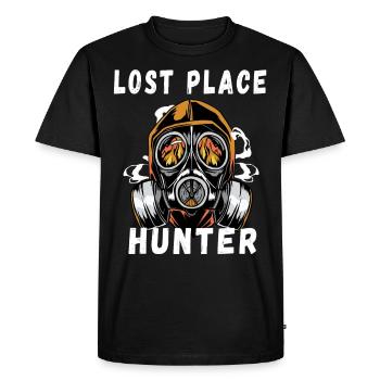 Camera Quote Lost Place Hunter Explorer Gift - Men's Premium Organic T-Shirt - black - Front - Nico (187cm)