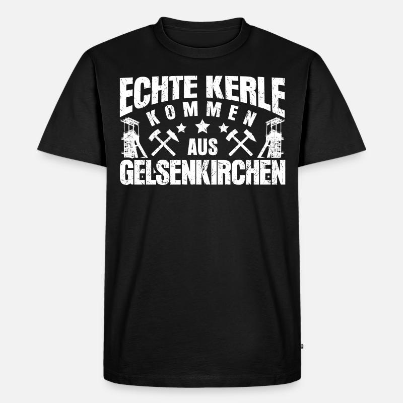 Gelsenkirchen Gelsenkirchener - Männer Premium Bio T-Shirt - Schwarz
