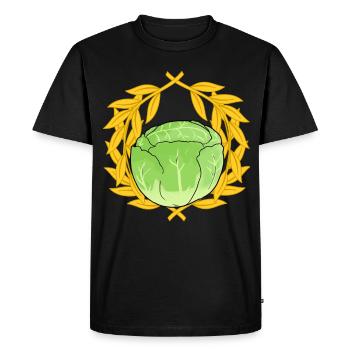 Chou blanc Choux chou-chou à feuilles Légumes légumes Végétal - T-shirt Premium bio Homme - noir - Devant - Nico (187cm)