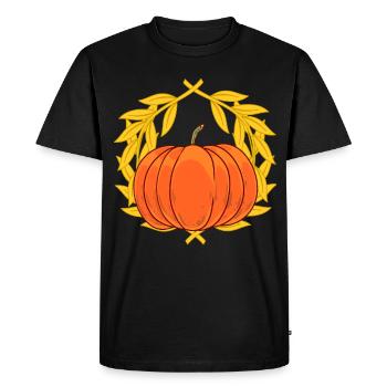 Automne jardin de récolte jardin jardiner citrouille Halloween - T-shirt Premium bio Homme - noir - Devant - Nico (187cm)