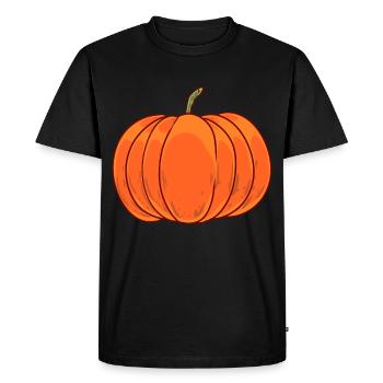 Pumpkin Garden Autumn Vegetables Halloween Harvest - Men's Premium Organic T-Shirt - black - Front - Nico (187cm)