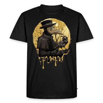 Corbeau Noir Death Plague Doctor Occulte Rabe Goth - T-shirt Premium bio Homme - noir - Devant - Nico (187cm)
