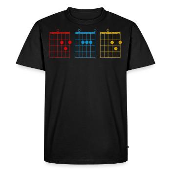 Mens Dad Guitar Chord - T-shirt Premium bio Homme - noir - Devant - Nico (187cm)