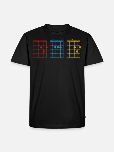 Mens Dad Guitar Chord - Men's Premium Organic T-Shirt - black