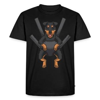 Chasseur allemand Chien - T-shirt Premium bio Homme - noir - Devant - Nico (187cm)