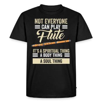 Flûte Flûtiste Flûte Flûte Flûte Flûte - T-shirt Premium bio Homme - noir - Devant - Nico (187cm)