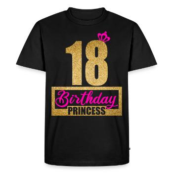 18e anniversaire 18 ans 18e anniversaire Princesse - T-shirt Premium bio Homme - noir - Devant - Nico (187cm)