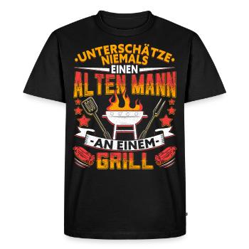 Griller Grillen lustig - Männer Premium Bio T-Shirt - Schwarz - Vorne - Nico (187cm)