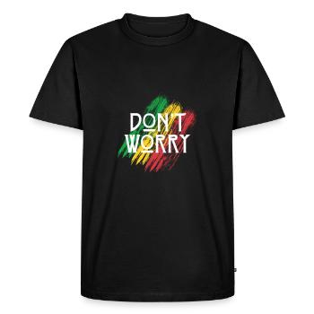 Jamaïque Don’t Worry Rasta Life - T-shirt Premium bio Homme - noir - Devant - Nico (187cm)