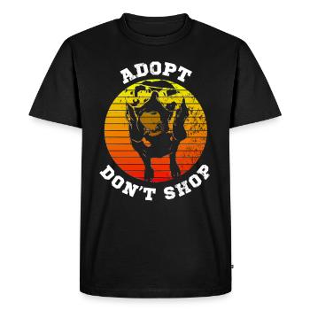 adopt don’t shop - T-shirt Premium bio Homme - noir - Devant - Nico (187cm)