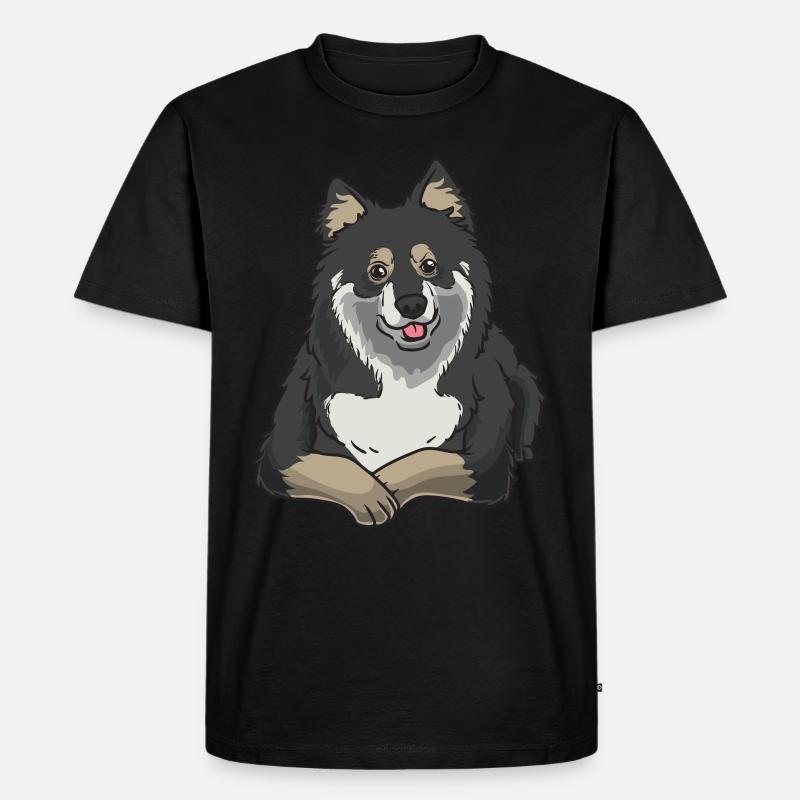 Finnischer Lapphund - Männer Premium Bio T-Shirt - Schwarz