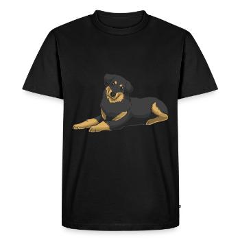 Chien Hovawart - T-shirt Premium bio Homme - noir - Devant - Nico (187cm)