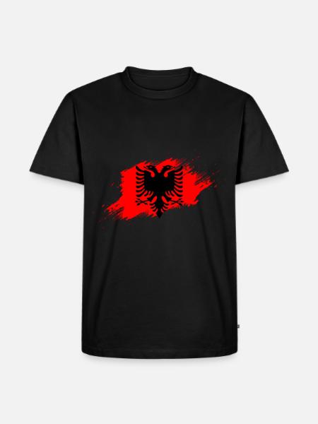 Albania Bandiera albanese Albanese - Maglietta ecologica premium da uomo - nero