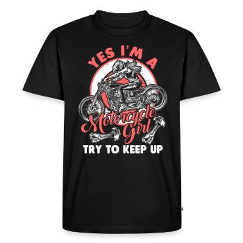 Motocyclistes motocyclistes motocyclisme - T-shirt Premium bio Homme - noir - Devant - Nico (187cm)
