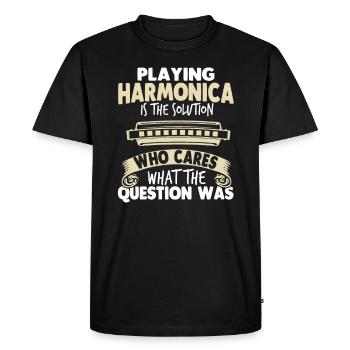 Harmonica Jazz Harmonica Girls - Men's Premium Organic T-Shirt - black - Front - Nico (187cm)