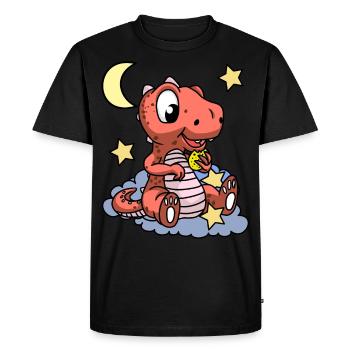 Bonne nuit Dino Toddlers Bébé enfants paradisiaques - T-shirt Premium bio Homme - noir - Devant - Nico (187cm)