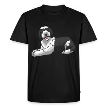 Sheepadoodle Chien - T-shirt Premium bio Homme - noir - Devant - Nico (187cm)