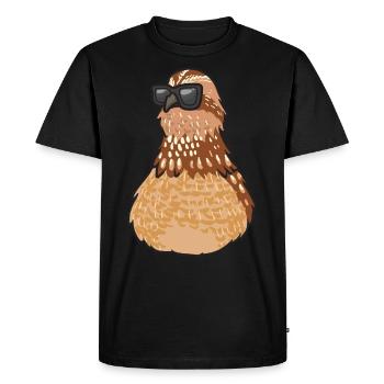 Cailles avec lunettes de soleil - T-shirt Premium bio Homme - noir - Devant - Nico (187cm)