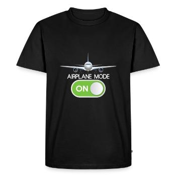 Mode avion - T-shirt Premium bio Homme - noir - Devant - Nico (187cm)