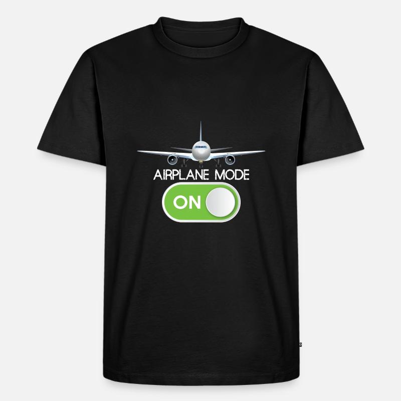 Flugzeug-Modus - Männer Premium Bio T-Shirt - Schwarz