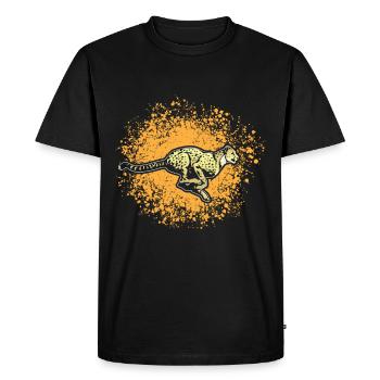 Guépard - T-shirt Premium bio Homme - noir - Devant - Nico (187cm)