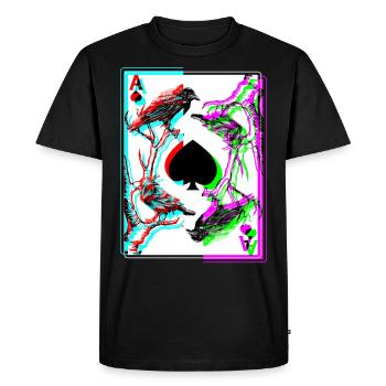 Corbeau And The Ace Of Spade Occulte Death Rabe - T-shirt Premium bio Homme - noir - Devant - Nico (187cm)
